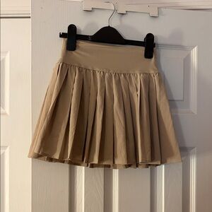 Vanilla Star Tan Pleated Skort
